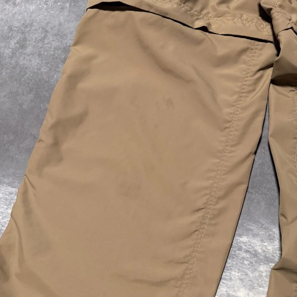 VTG North Face Summit Series Convertible Pants Large L Khaki Nylon Cargo Cinch